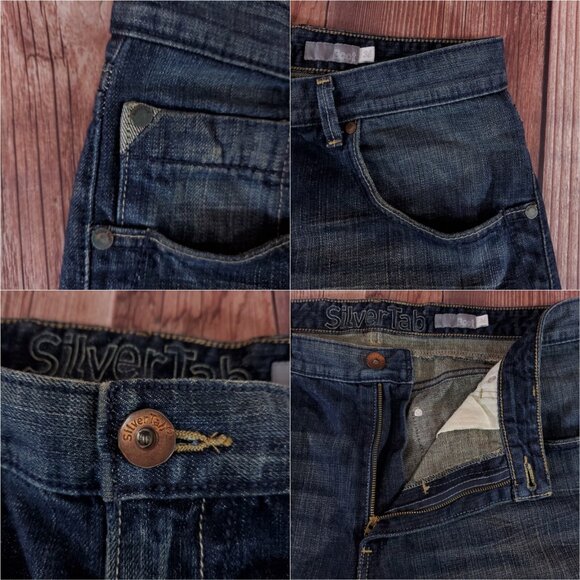 *READ* Levis Silvertab Mens Size 36X33 Bootcut Blue Denim Jeans Cotton - Picture 4 of 12